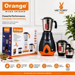 Orange Victory 550W Mixer Grinder (Model: MRB0009)