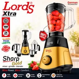Lords Xtra Sharp Gold 1000W 5-in-1 Mixer Grinder Blender