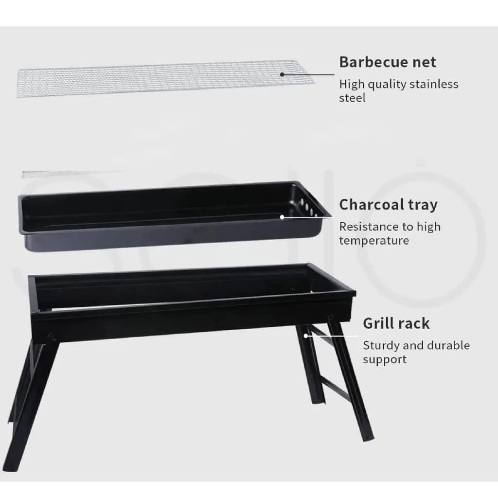 Portable Folding Charcoal BBQ Grill-JZL-02 - Image 2