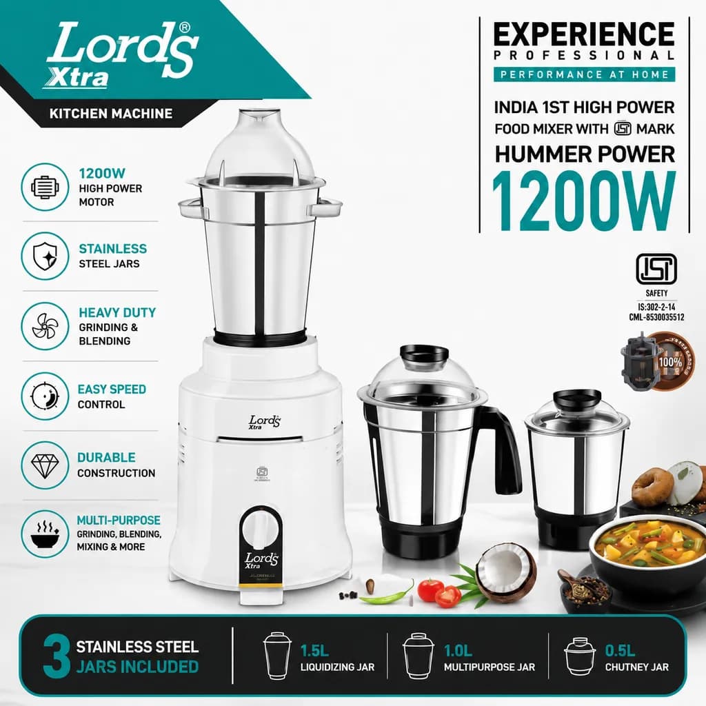 Lord's Xtra Kitchen Machine – 1200W Hummer Power Mixer Grinder - Image 1